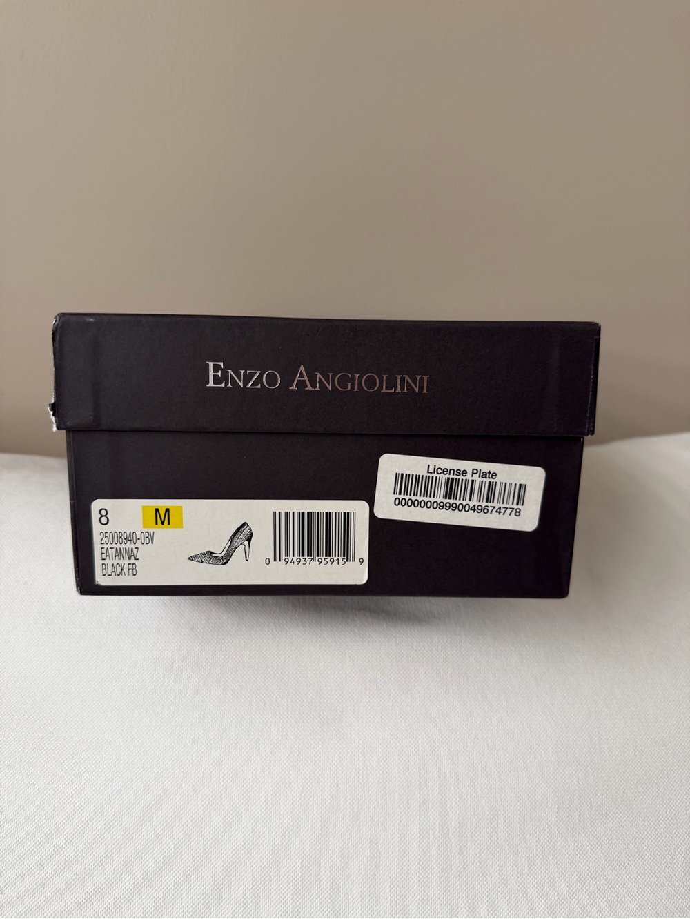 Enzo Angiolini Black Studded Pointed Toe Pumps Size 8M - Picture 11 of 11